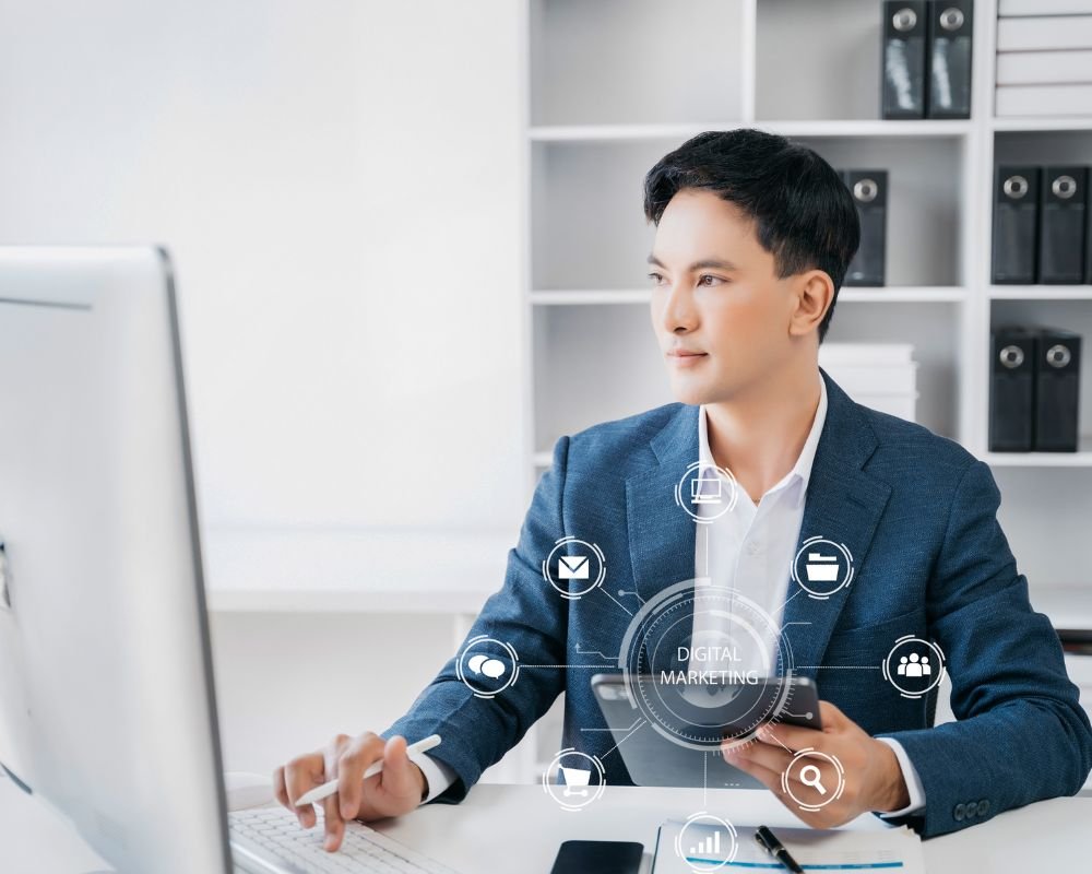 a digital marketing virtual assistant working with various tools